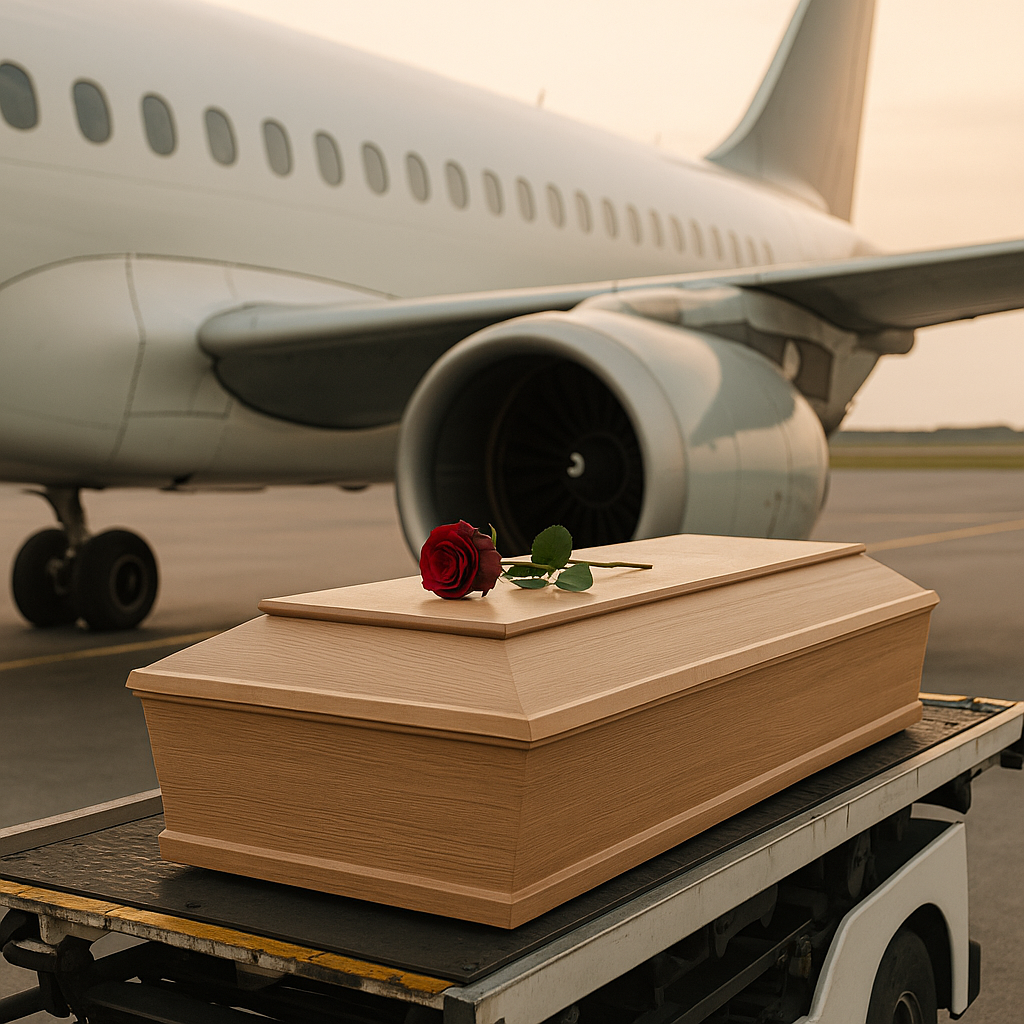 Ilustración moderna explicando el seguro de repatriación